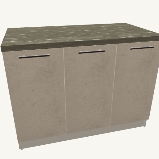 Insulă 120x60 cu uși