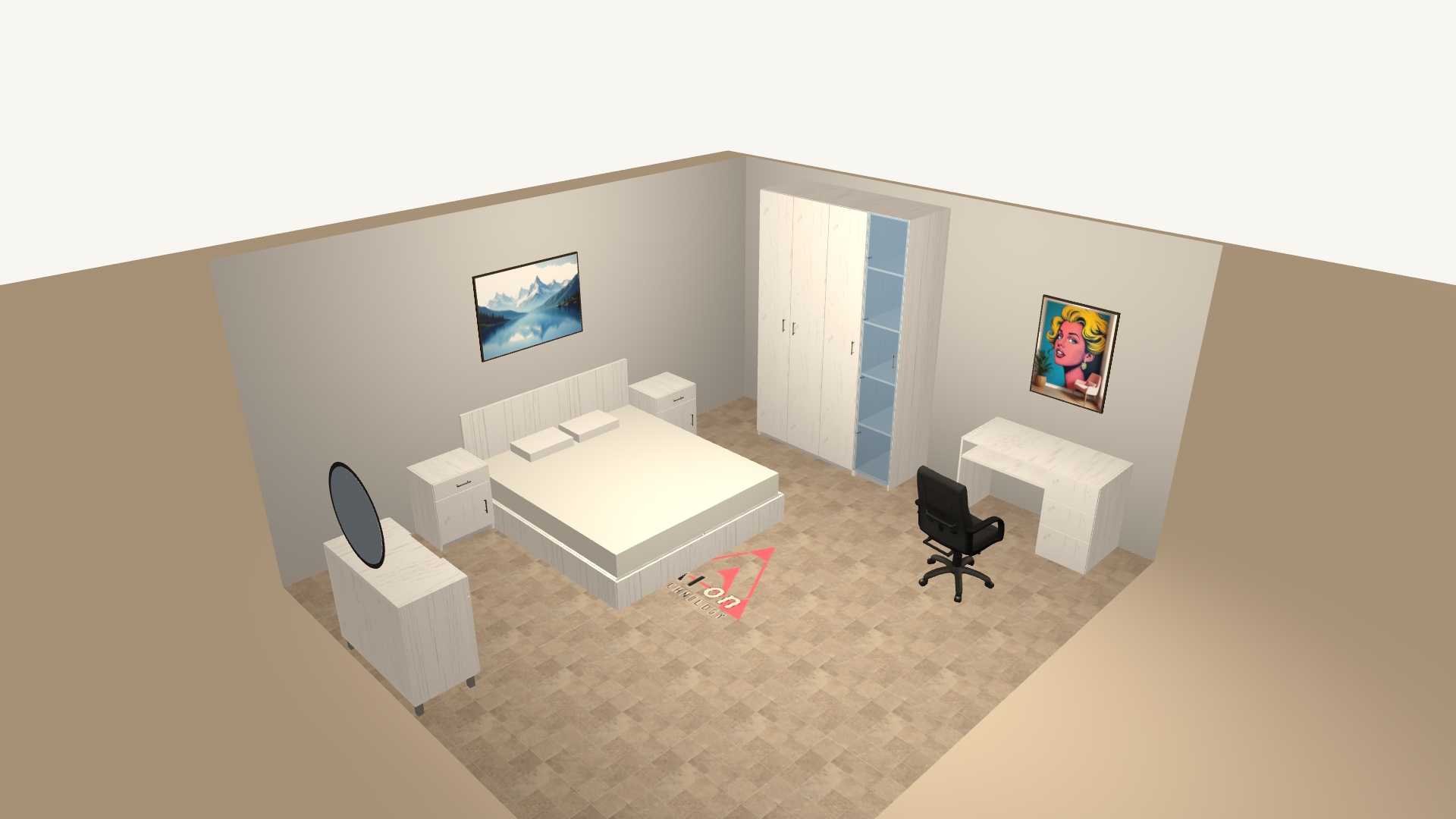 Dormitor White Oak unghi 5